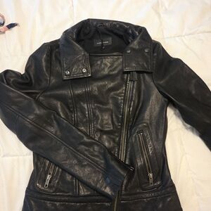 Aritzia Black Leather Jacket for Women